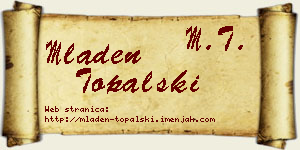 Mladen Topalski vizit kartica